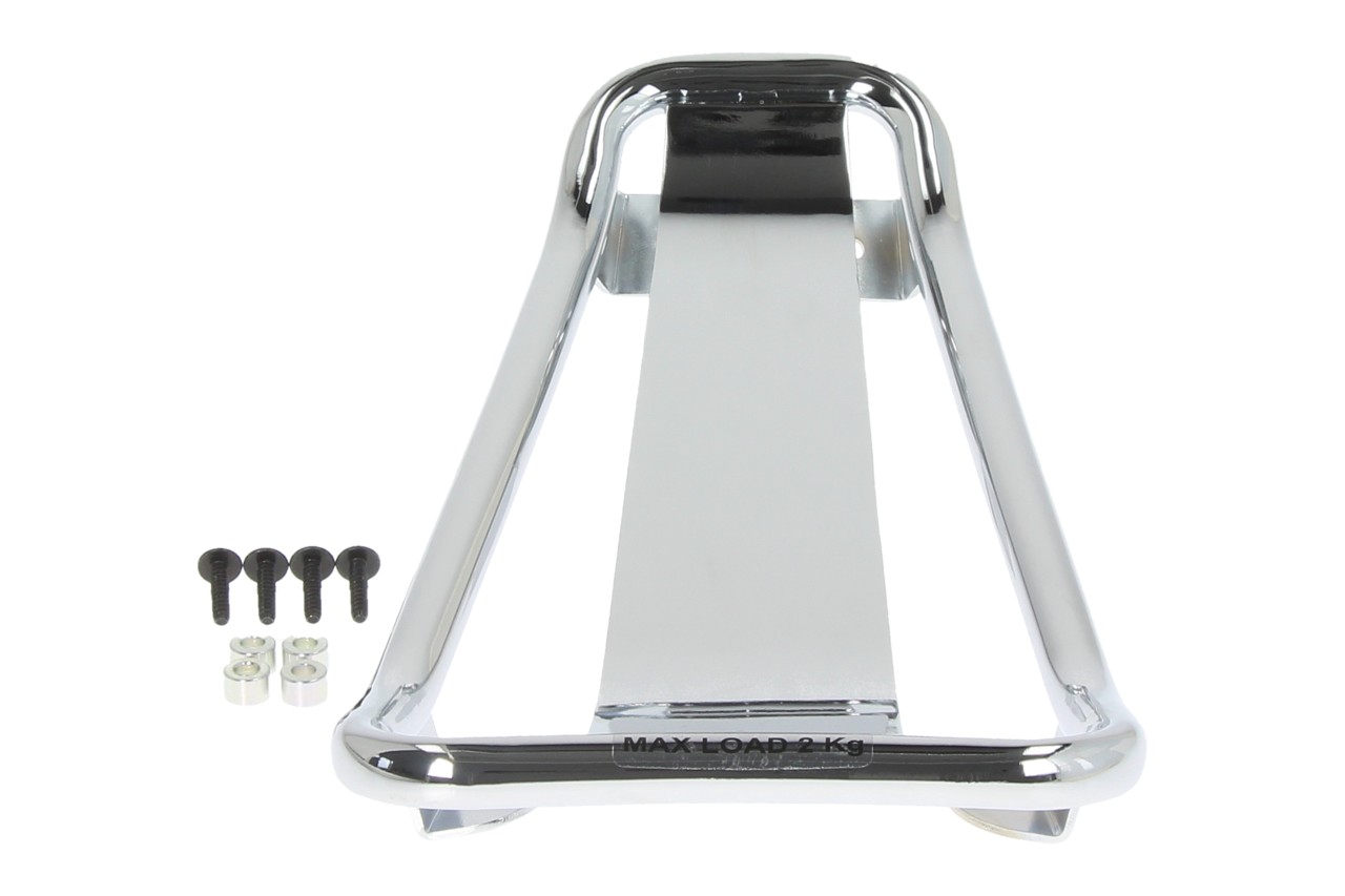 Chrome tunnel carrier for Vespa Primavera (24-)