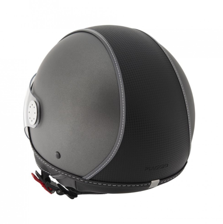 Piaggio Demi Jet helmet, carbon skin, gray, matte