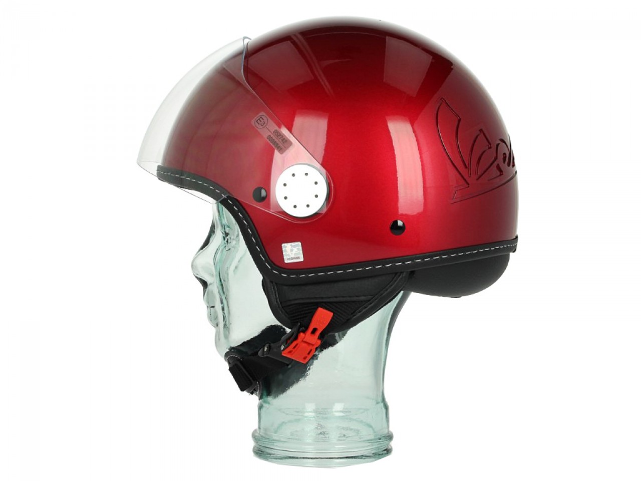 Vespa Helmet "Visor" 2.0 Jet Helmet Red Must 880/A Size XS