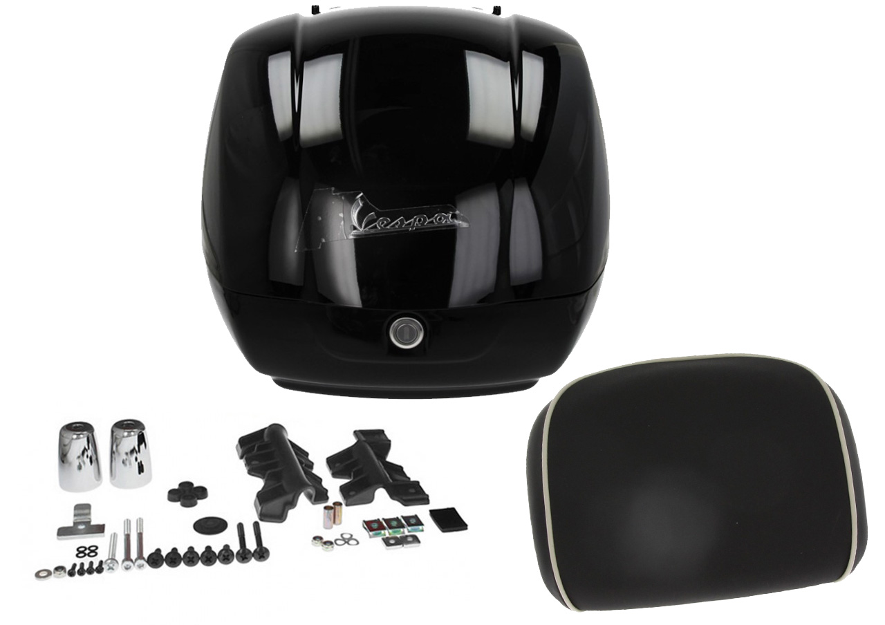 Original topcase for Vespa GTS Super - black glossy 094 2022-
