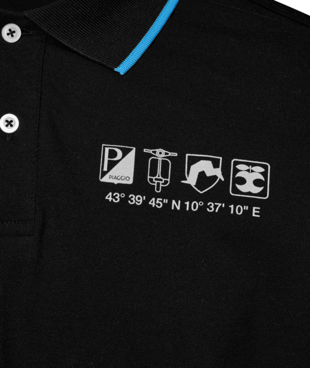 Vespa Polo Shirt, Black, DEC Collection