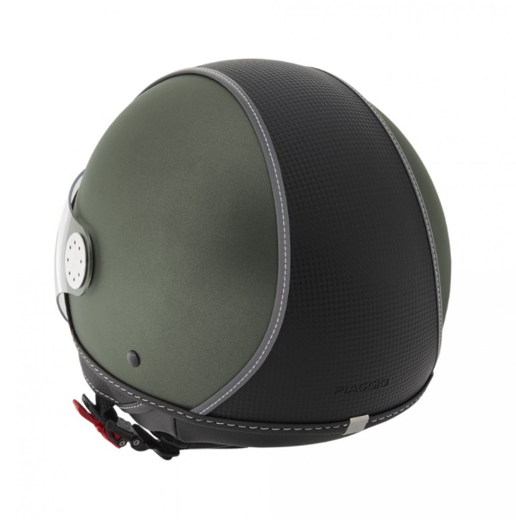 Piaggio Demi Jet helmet, carbon skin, army green, matte